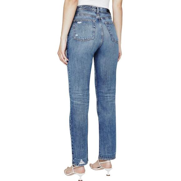 AG Alexxis Straight Jeans Size 28 Blue High Rise 10 Years Platform Blue Aged - Picture 7 of 15